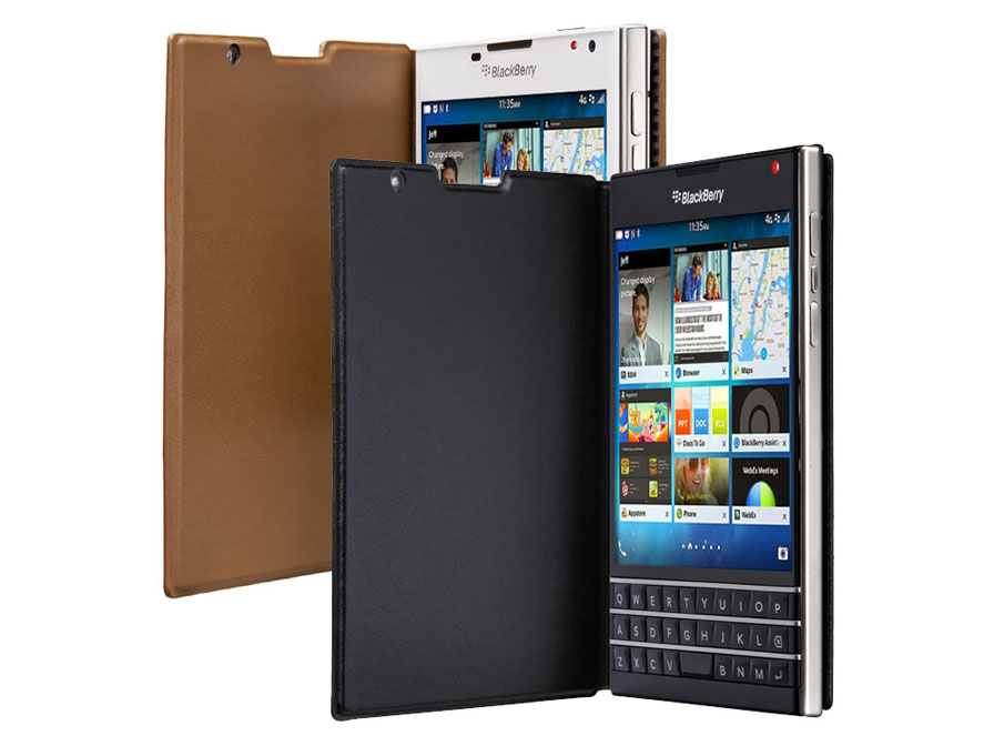 Blackberry Passport Leather Flip Case Hoesje