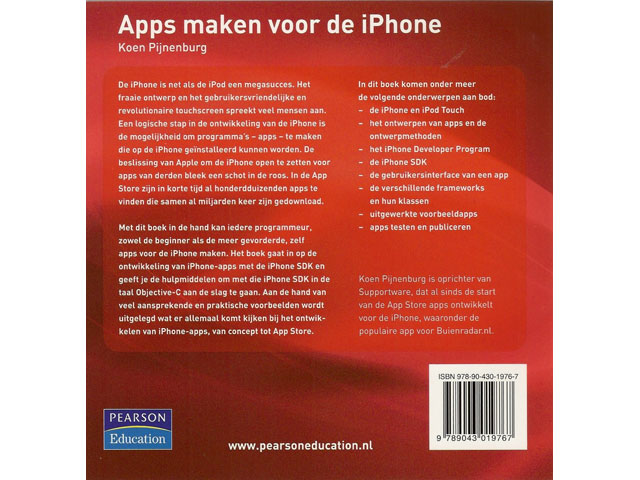 Boek - Apps maken voor de iPhone - Koen Pijnenburg
