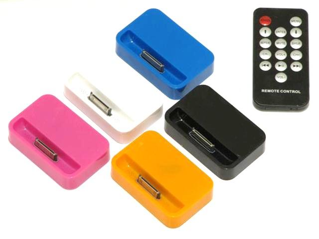 Color Series Dock met Remote voor iPhone 4/4S