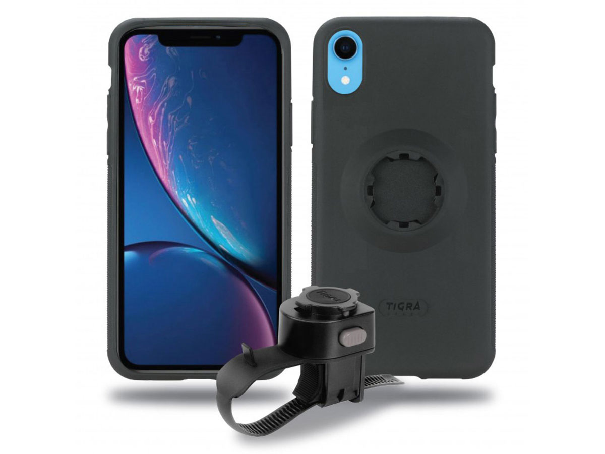 Bike Handlebar Top Clamp M8 Mount TiGRA MountCase 2 for iPhone XR & Hardwire Charger (sku 44051)