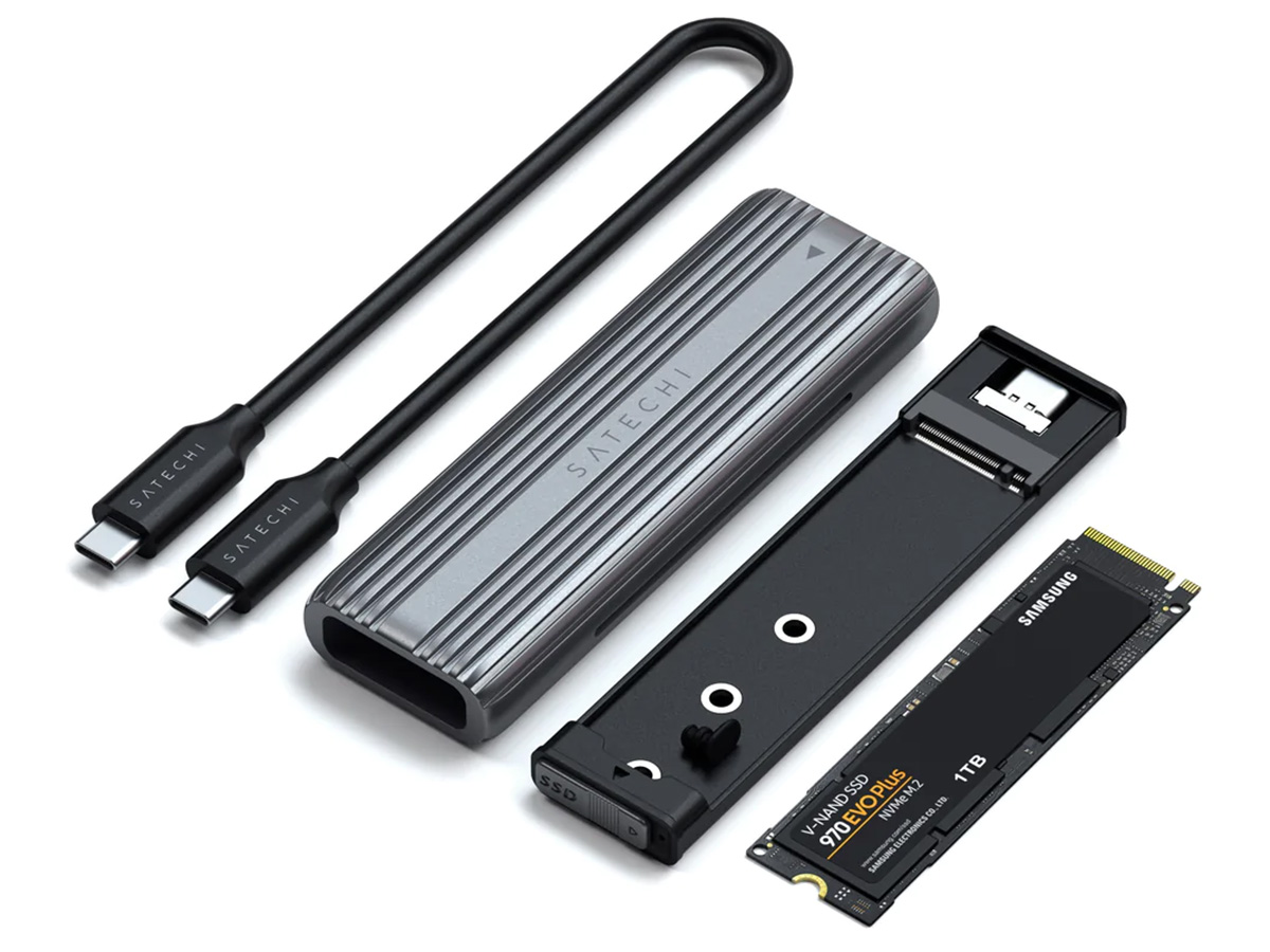 Satechi USB-C NVME & Sata SSD Behuizing - Space Grey