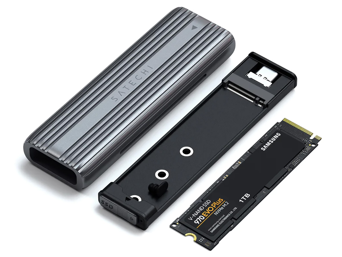 Satechi USB-C NVME & Sata SSD Behuizing - Space Grey