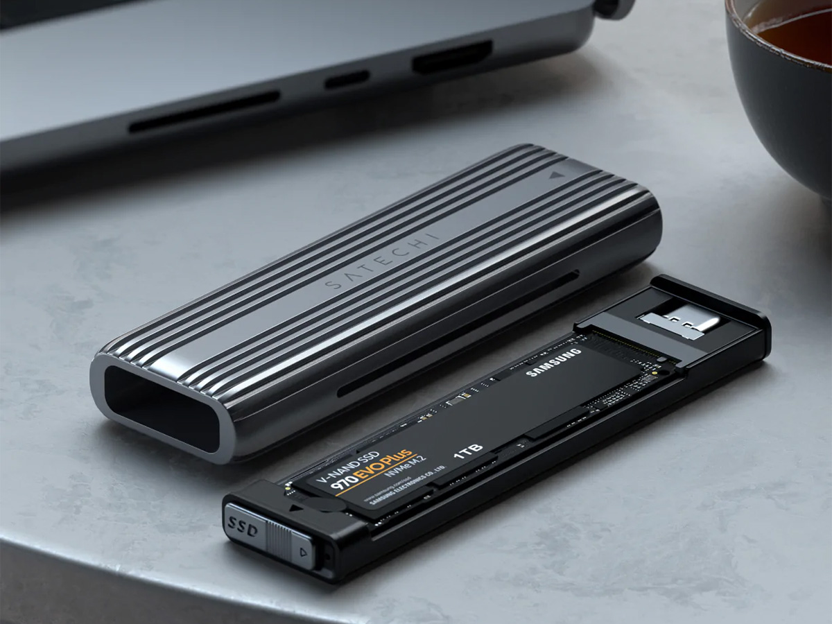 Satechi USB-C NVME & Sata SSD Behuizing - Space Grey