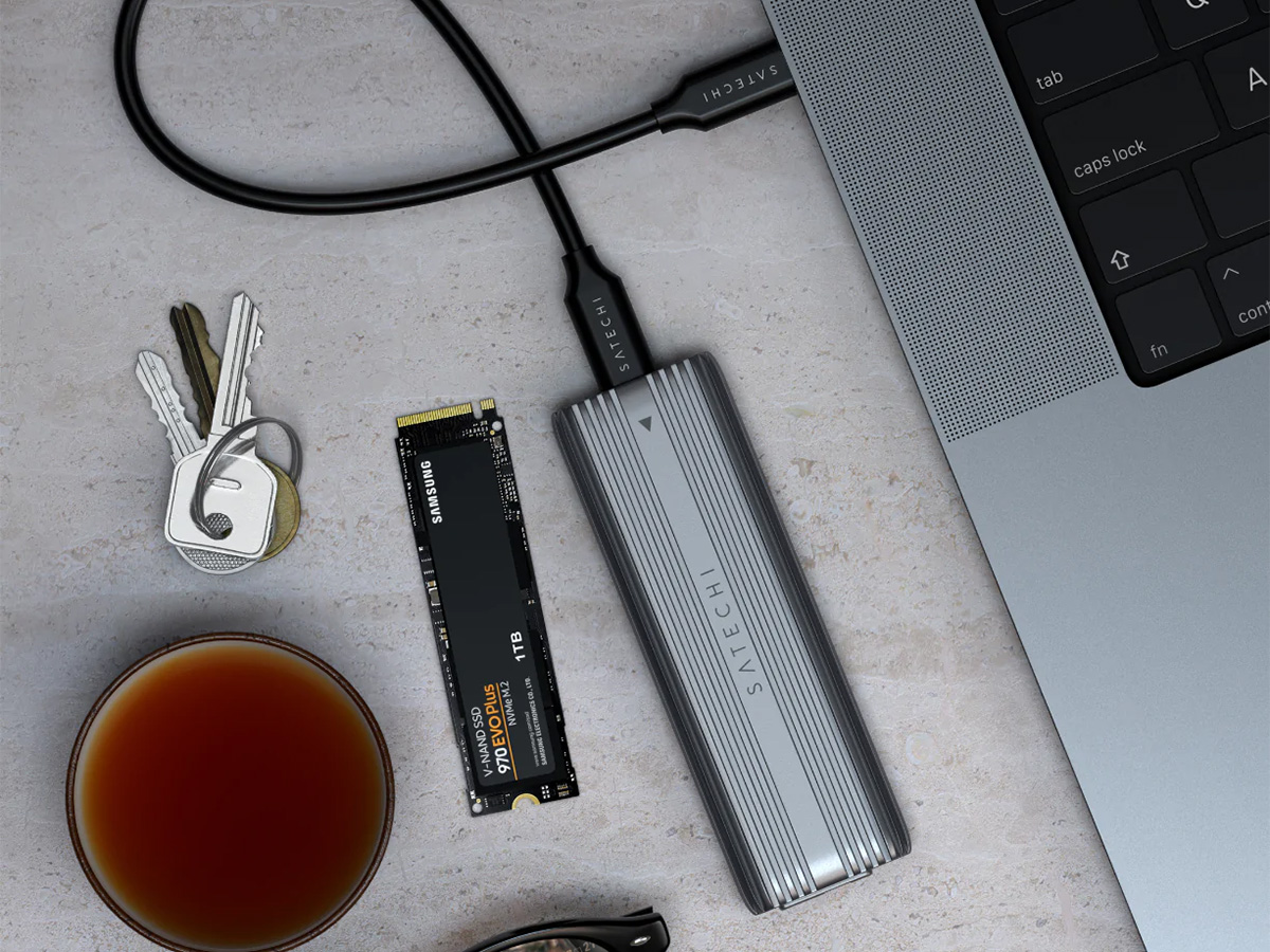 Satechi USB-C NVME & Sata SSD Behuizing - Space Grey