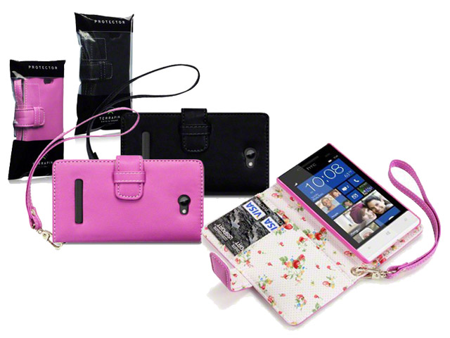 CaseBoutique Wallet Case met Bloemmotief Voering voor HTC 8S