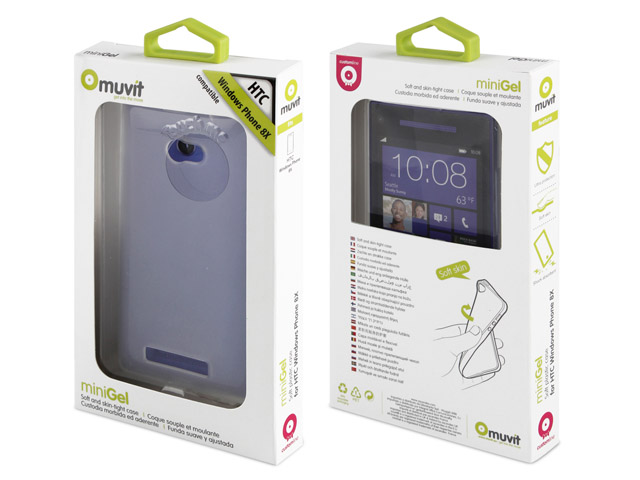 Muvit MiniGel Doorzichtige TPU Soft Case voor HTC 8X