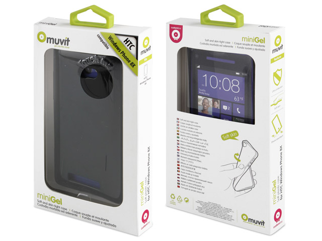 Muvit MiniGel Glazy TPU Soft Case voor HTC 8X