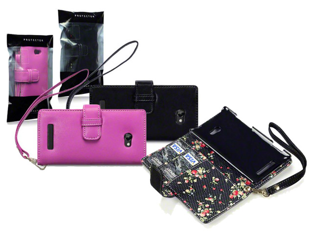 CaseBoutique Wallet Case met Bloemmotief Voering voor HTC 8X