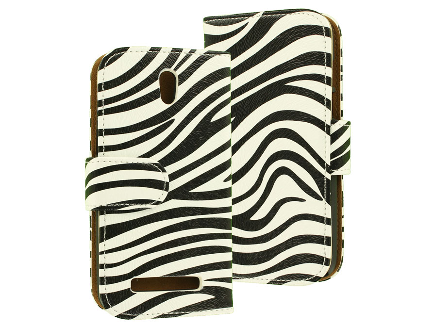 Zebra Book Case Hoesje voor HTC Desire 500