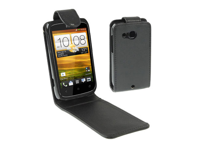 Business Leather Flip Case voor HTC Desire C