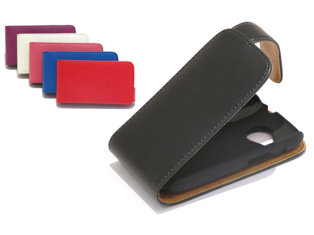 Classic Leather Flip Case voor HTC Desire C