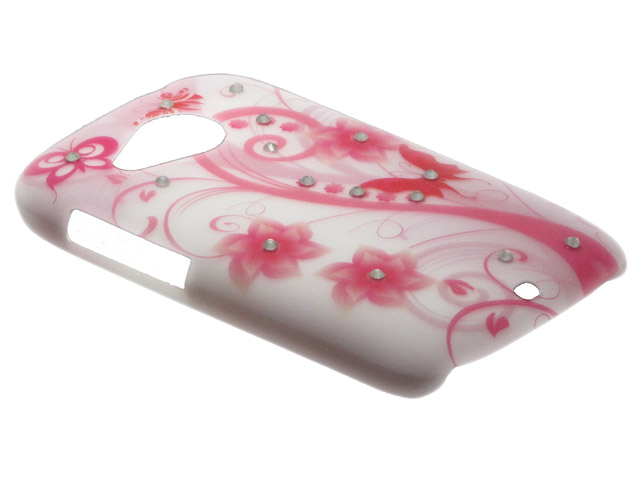 Crystals ''Pink Elegance'' Case Hoesje voor HTC Desire C