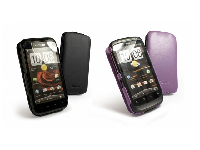 Tuff-Luv Leren Flip Case Hoes HTC Desire S