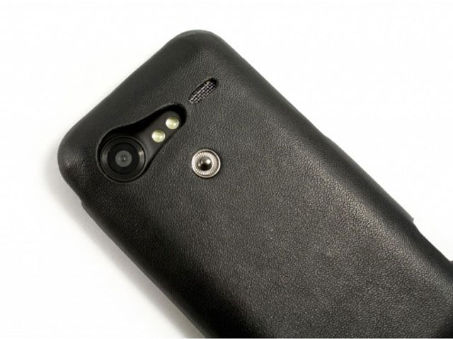 Tuff-Luv Leren Flip Case Hoes HTC Desire S