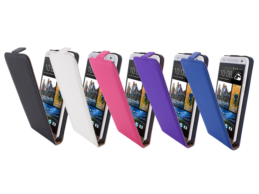 Mobiparts Premium Echt Leren Flip Case voor HTC One Mini
