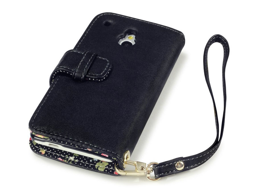 CaseBoutique Wallet Case met Bloemmotief Voering voor HTC One Mini