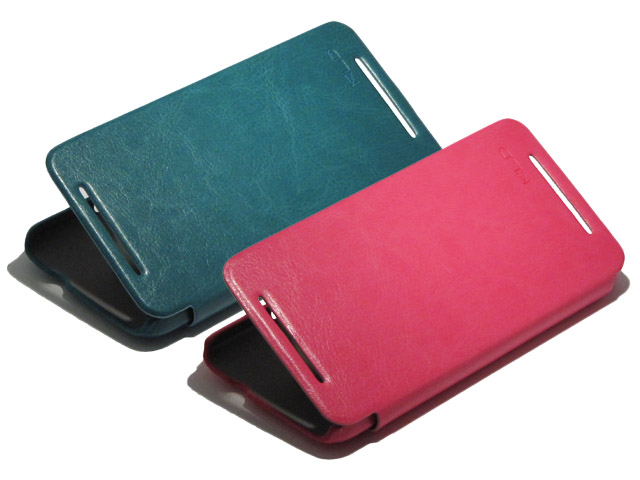 KLD Enland Series Fashion Sideflip Case voor HTC One (M7)