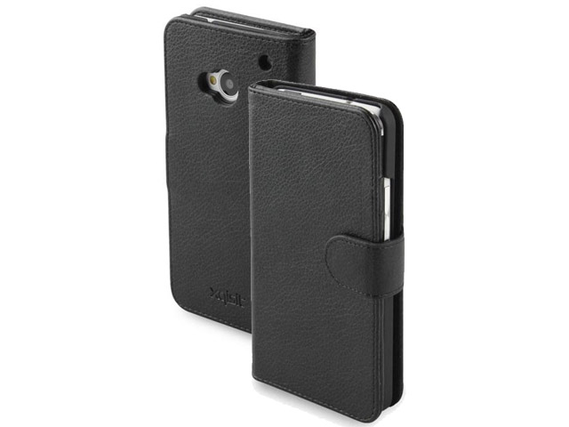 Xqisit Kunstleren Wallet Case Mapje voor HTC One (M7)