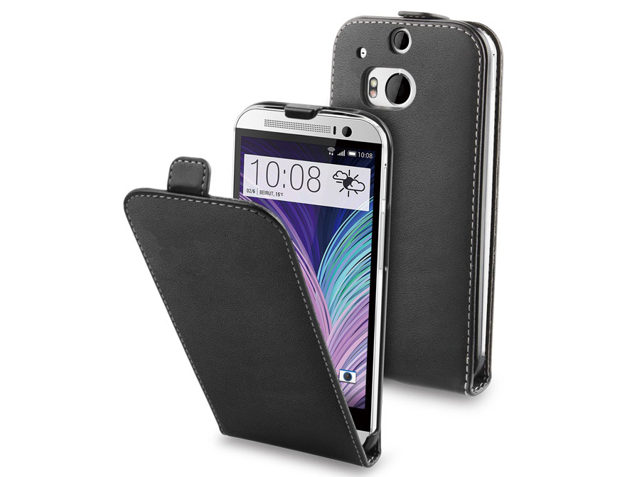 Muvit Slim Elegant Leather Case - Hoesje voor HTC One M8