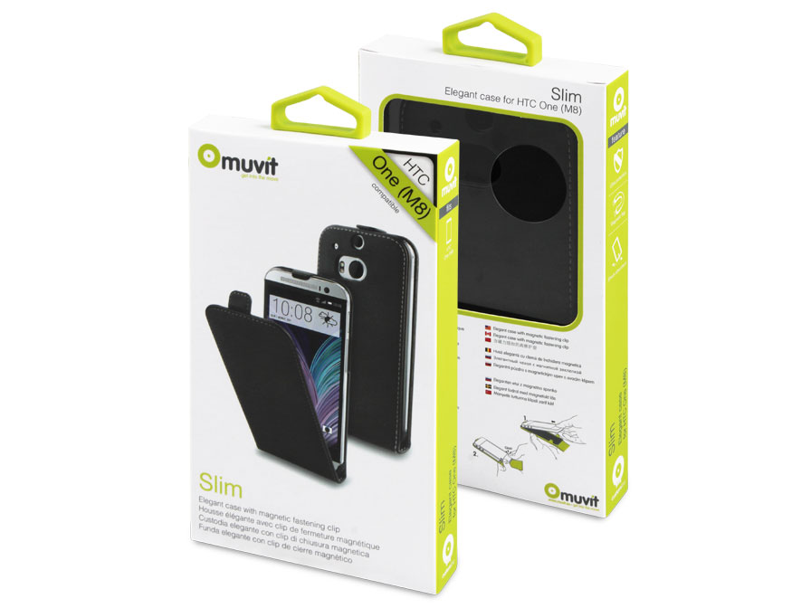 Muvit Slim Elegant Leather Case - Hoesje voor HTC One M8