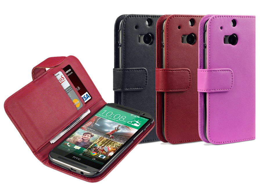 Neerduwen bewondering Rubber Qubits Wallet Case - Hoesje voor HTC One M8