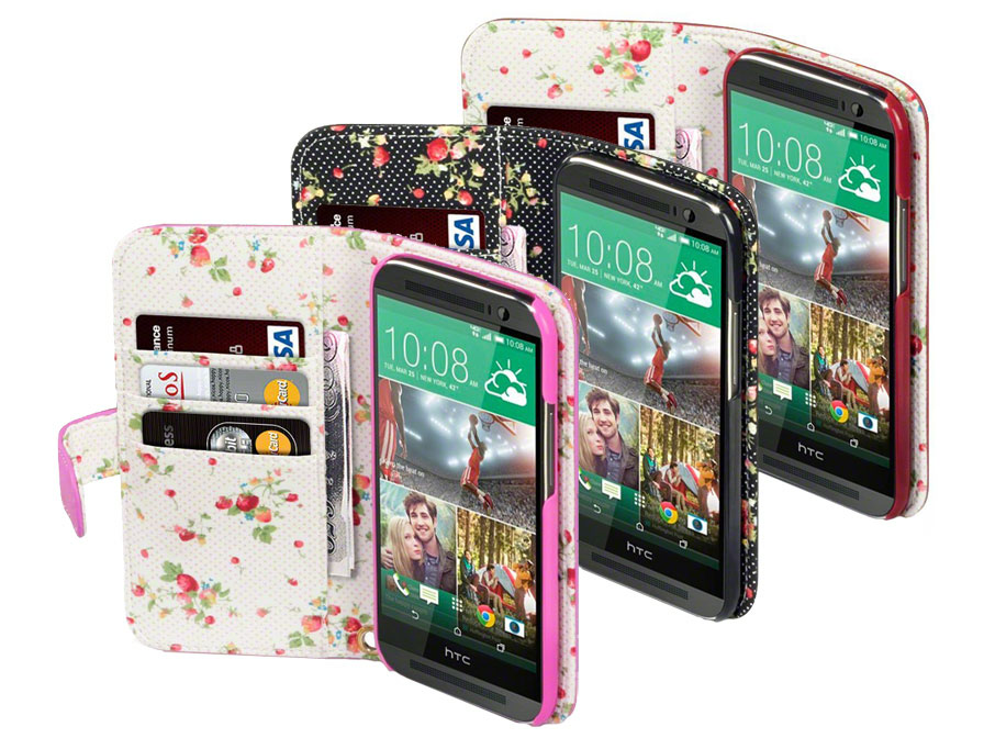 CaseBoutique Flower Wallet Case - Hoesje voor HTC One M8