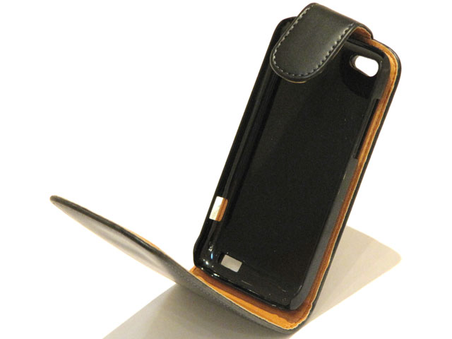 Classic Leather Flip Case voor HTC One V
