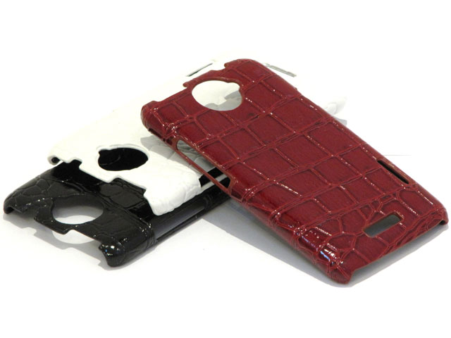 Croco Back Case Hoesje voor HTC One X