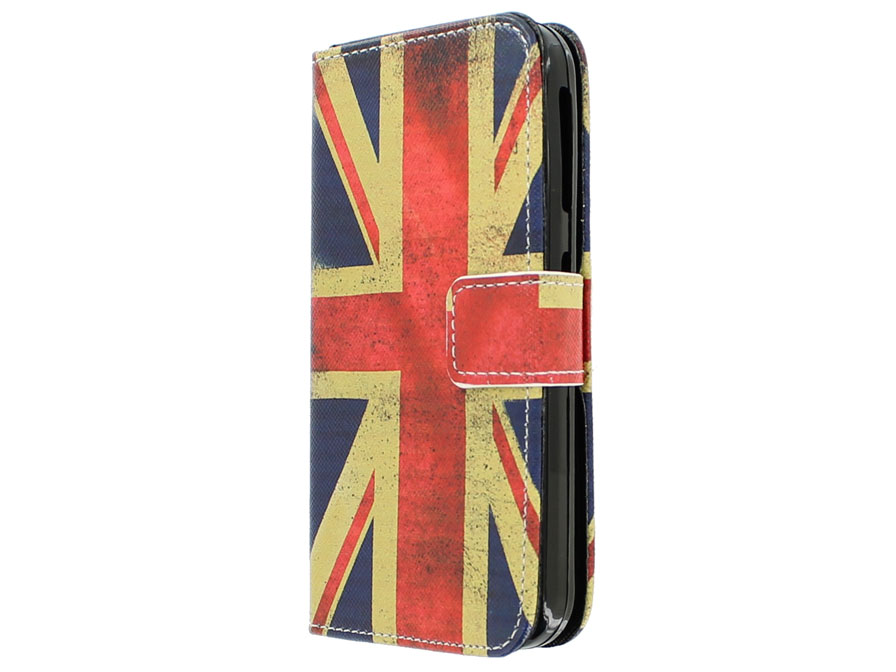 Vintage GB Flag Book Case Hoesje voor HTC Desire 320