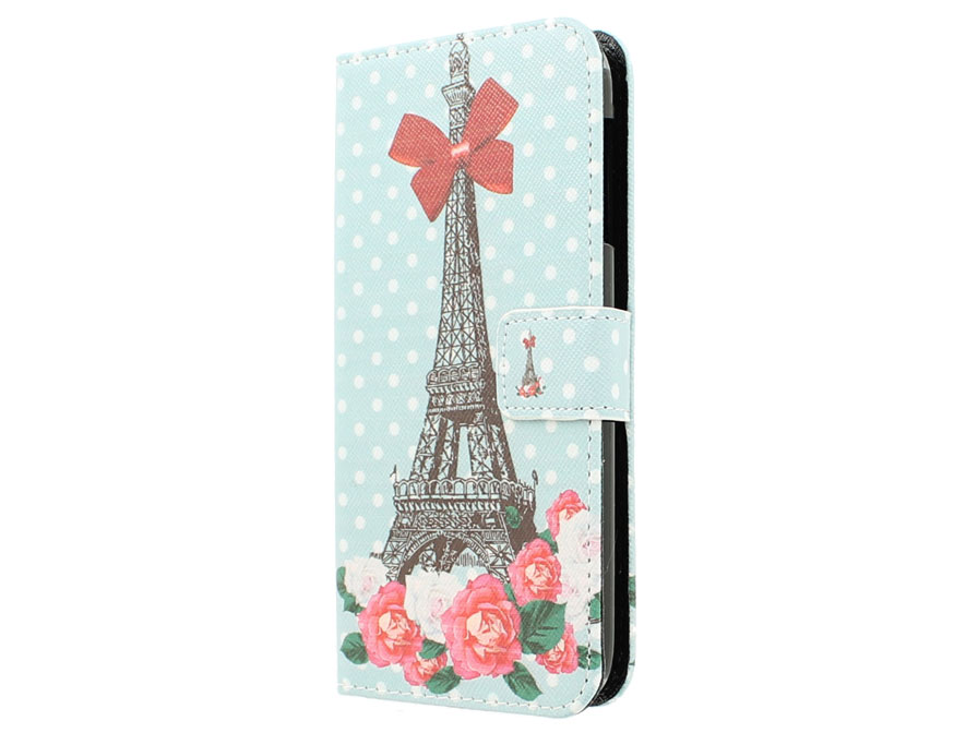 Sweet Paris Book Case Hoesje voor HTC Desire 510