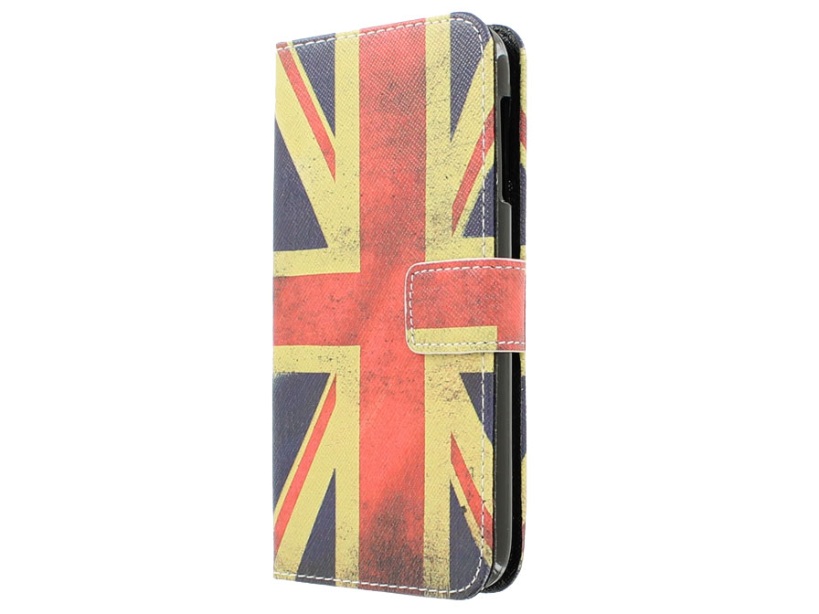 Vintage GB Flag Book Case Hoesje voor HTC Desire 510