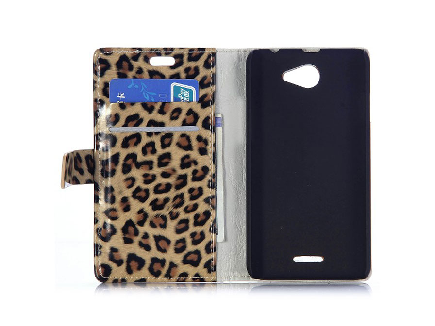 Leopard Wallet Case - HTC Desire 516 Hoesje