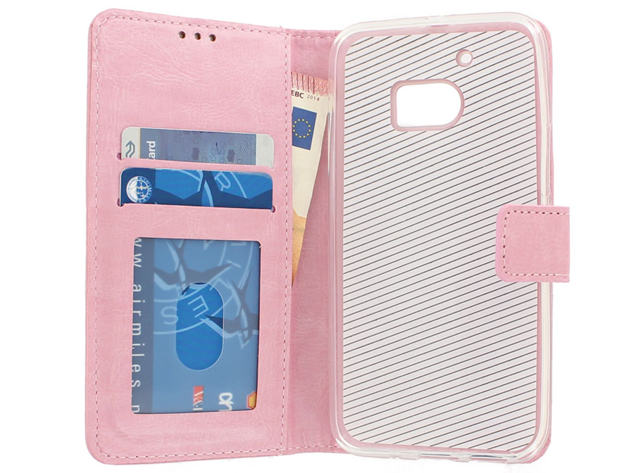 Wallet Bookcase - HTC 10 hoesje (Roze)
