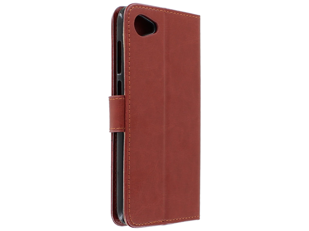 Bookcase Wallet Bruin - HTC Desire 12 hoesje