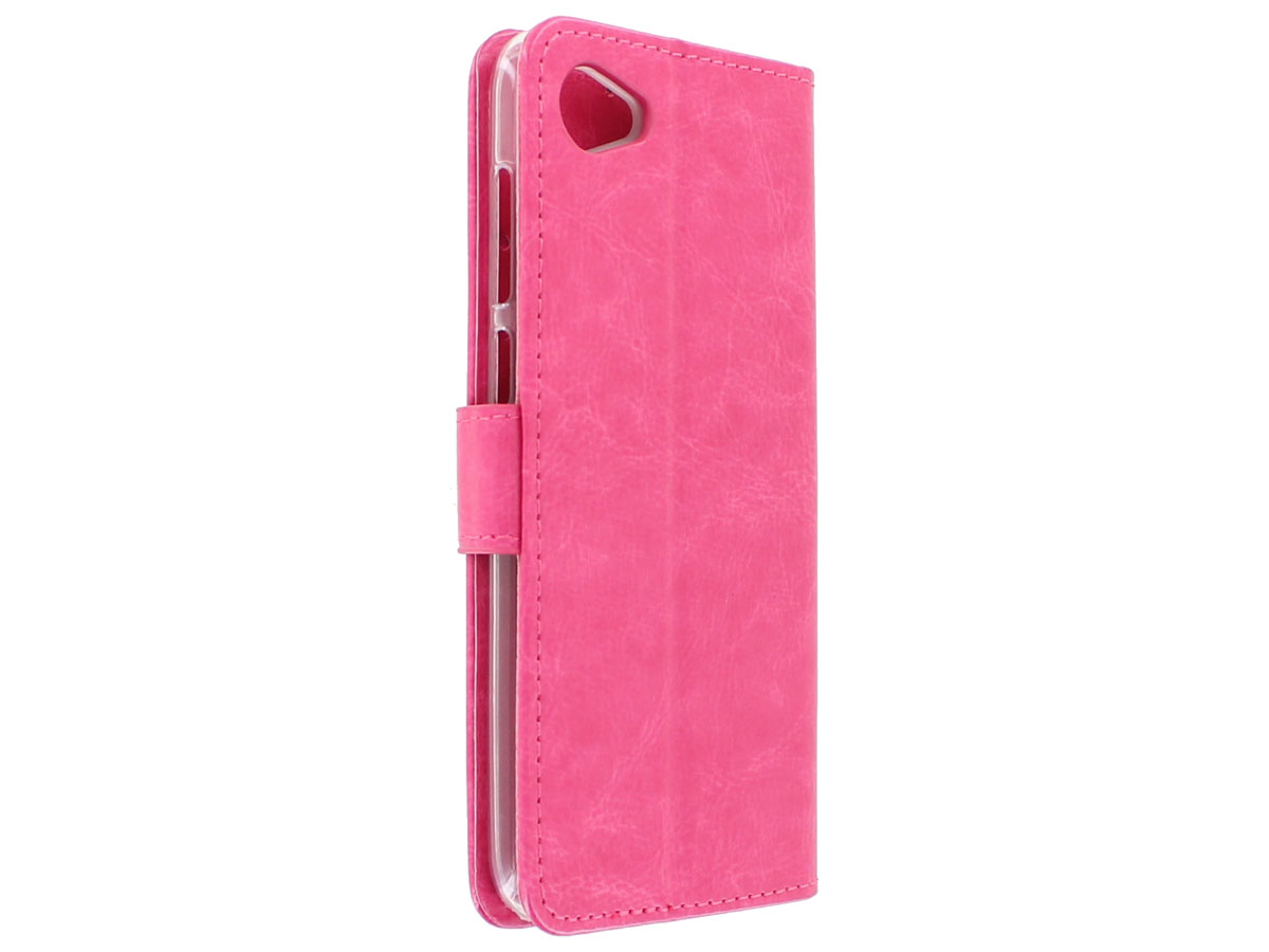 Bookcase Wallet Roze - HTC Desire 12 hoesje