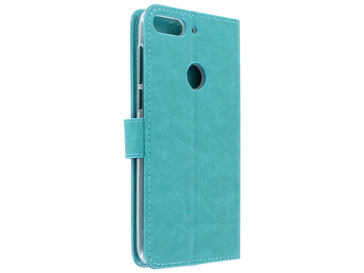 Bookcase Wallet Turquoise - HTC Desire 12+ hoesje