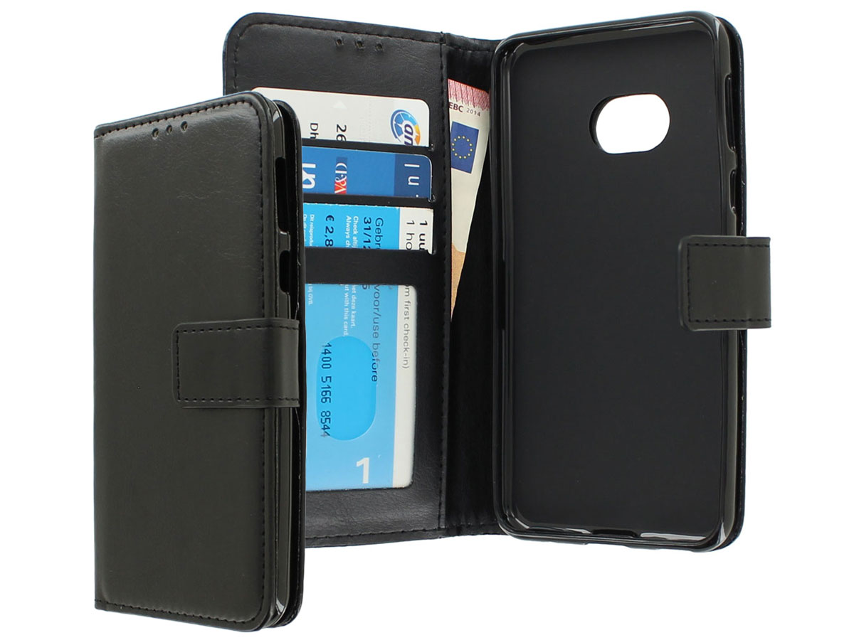 Wallet Bookcase Zwart - HTC U Play hoesje