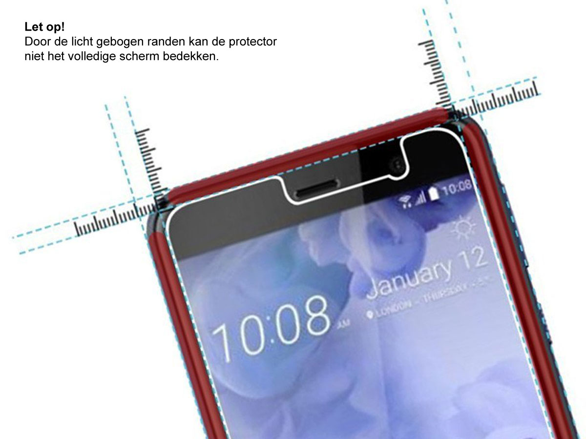 HTC U Play Screenprotector Tempered Glass