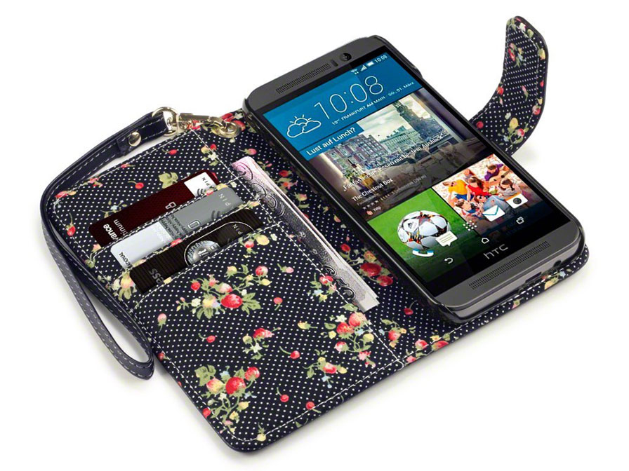 CaseBoutique Flower Wallet Case - Hoesje voor HTC One M9