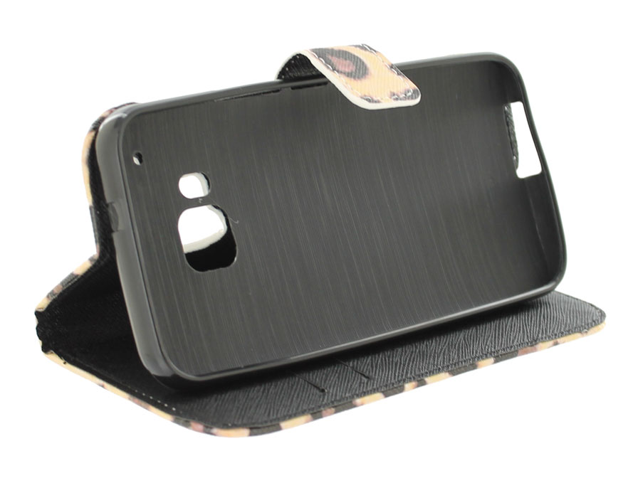 Leopard Book Case Hoesje voor HTC One M9