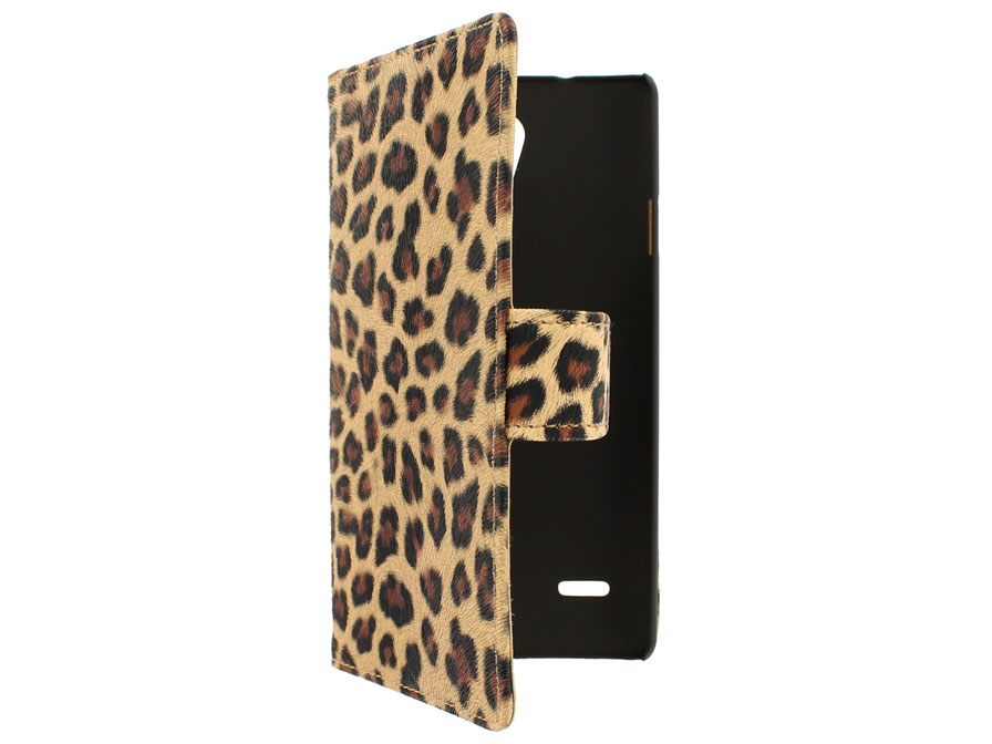 schilder vriendelijke groet goedkoop Leopard Bookcase | Huawei Ascend G700 hoesje
