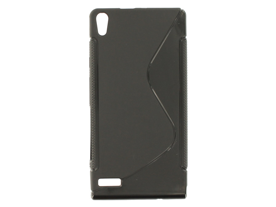 Won over sap Solid S-Line TPU Case Hoesje voor Huawei Ascend P6