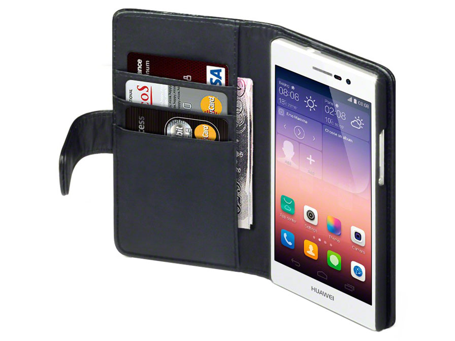 CaseBoutique Leather Wallet Case - Hoesje voor Huawei Ascend P7