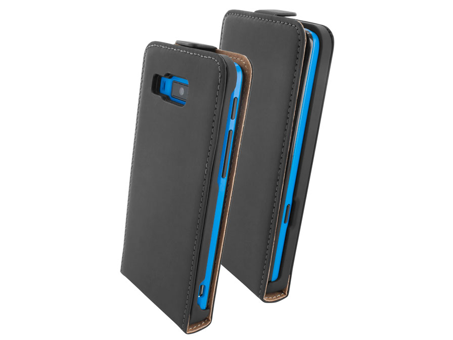 Mobiparts Leren Flip Case - Huawei Ascend W2 hoesje