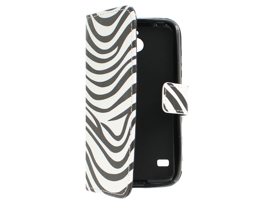 Zebra Book Case Hoesje voor Huawei Ascend Y550