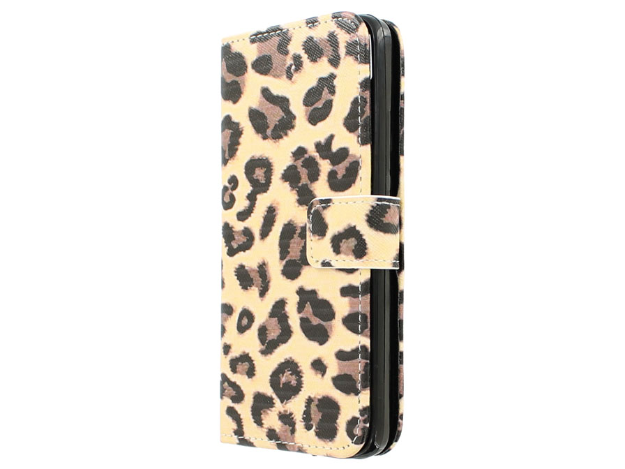 Leopard Book Case Hoesje voor Huawei Ascend G620s