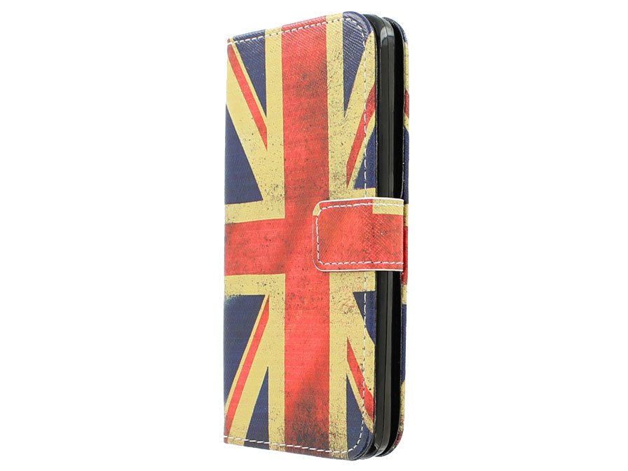 Vintage GB Flag Book Case Hoesje voor Huawei Ascend G620s