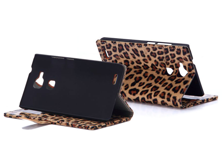 Aanwezigheid Verniel Bewusteloos Leopard Bookcase | Huawei Ascend Mate 7 hoesje