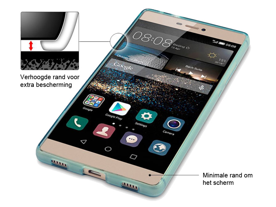 CaseBoutique TPU Soft Case - Hoesje voor Huawei Ascend P8