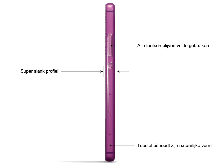 CaseBoutique TPU Soft Case - Hoesje voor Huawei Ascend P8